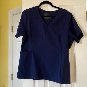 Navy figs scrub top size XL